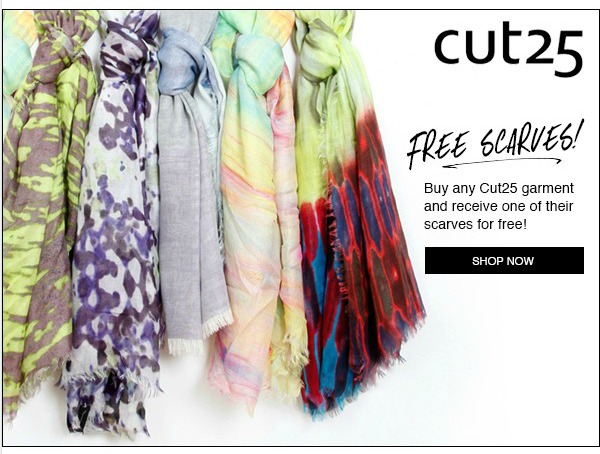 cut25 free scarves