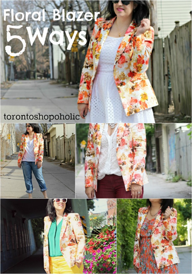 floral blazer outfit