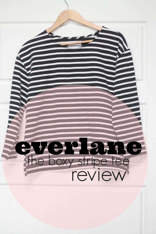 everlane boxy stripe tee review