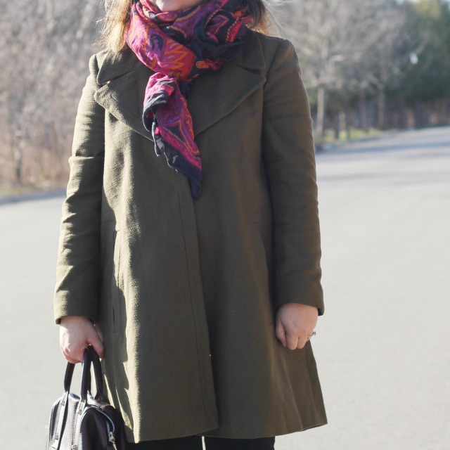 olive green a line trench