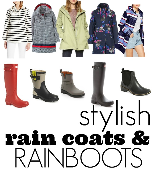 stylish rain coats rainboots